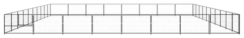 Canil para cães 80 m² aço preto