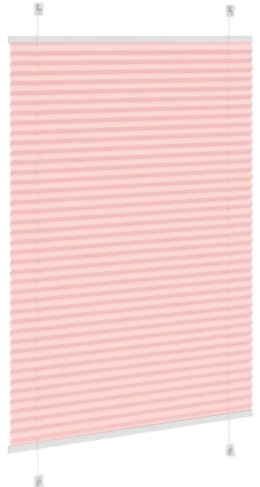 Rosa Plissada Cega 95x100 cm Largura Tecido 94,4 cm Poliéster
