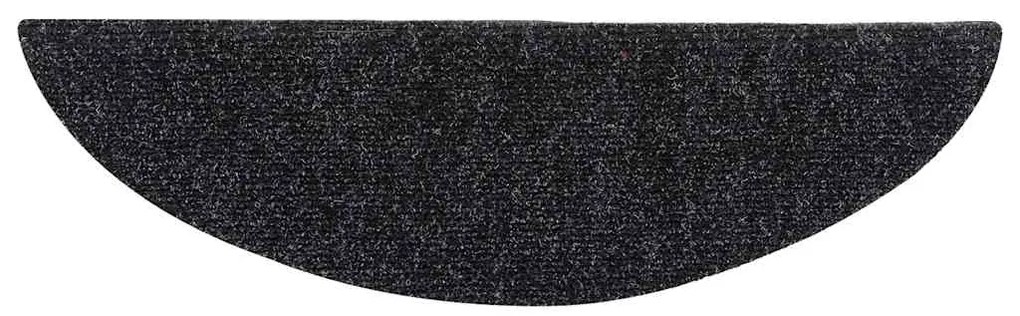 Tapetes de escada autoadesivos 10 pcs 56x17x3 cm preto