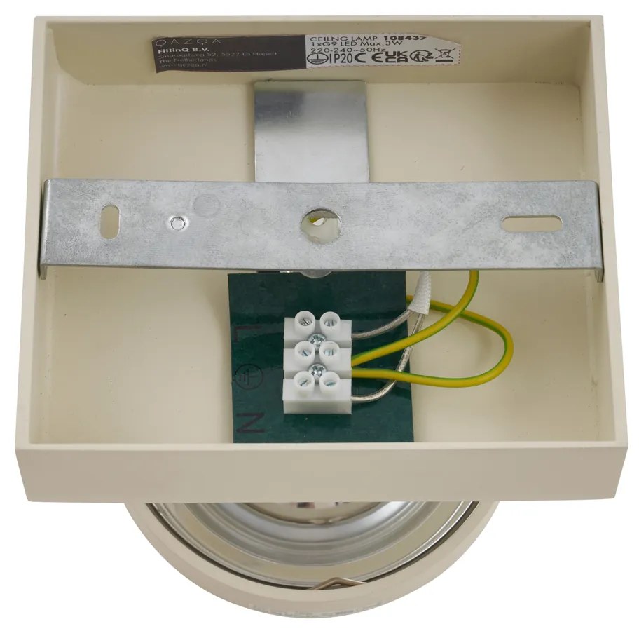 Foco de teto moderno bege G9 redondo giratório e inclinável - Go