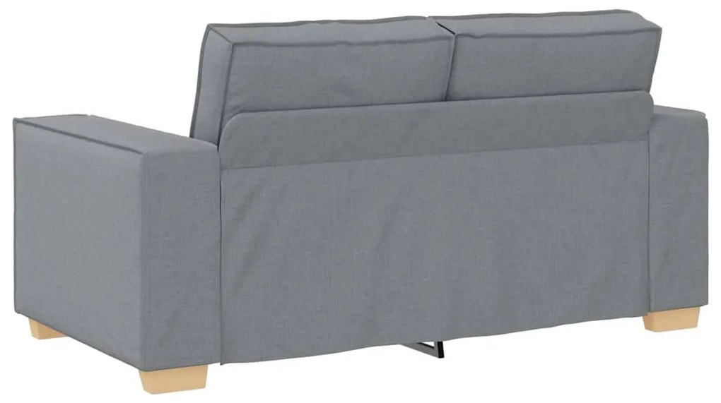 Conjunto de Sofá 3 Peças com Almofadas Cinza Claro