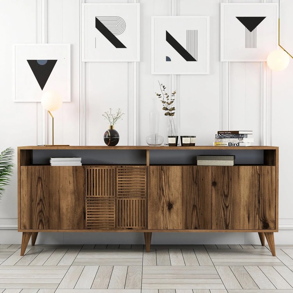 Console Milan – Nogueira – 180x78x35 cm