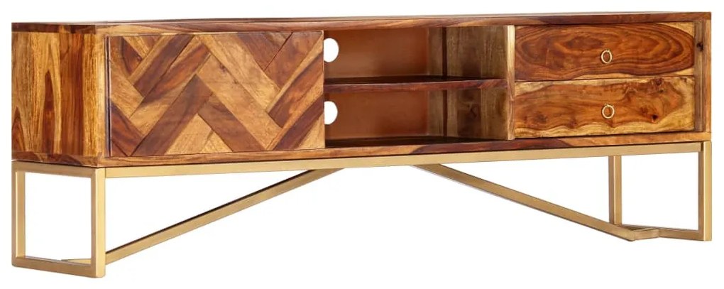 vidaXL Móvel de TV 140x30x45 cm madeira de acácia maciça