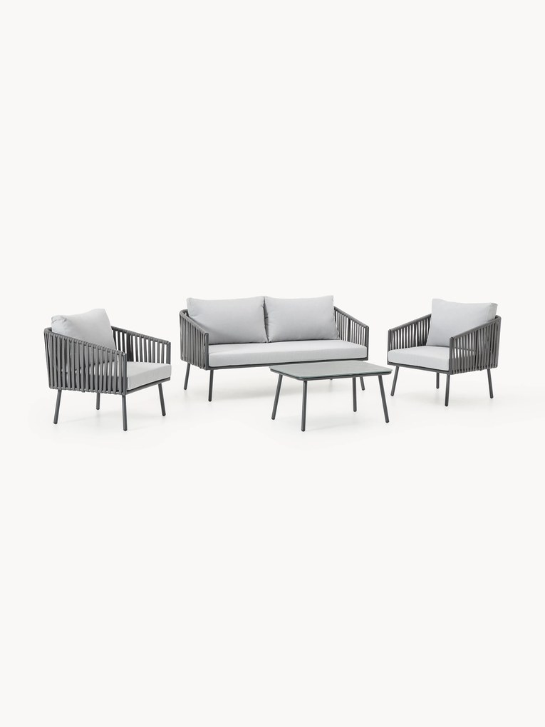 Conjunto lounge de jardim Malo, conjunto de 4