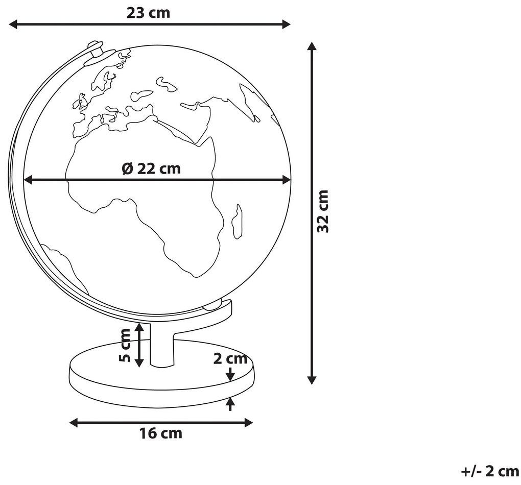 Globo decorativo em preto e cobre com LED 32 cm MAGELLAN Beliani