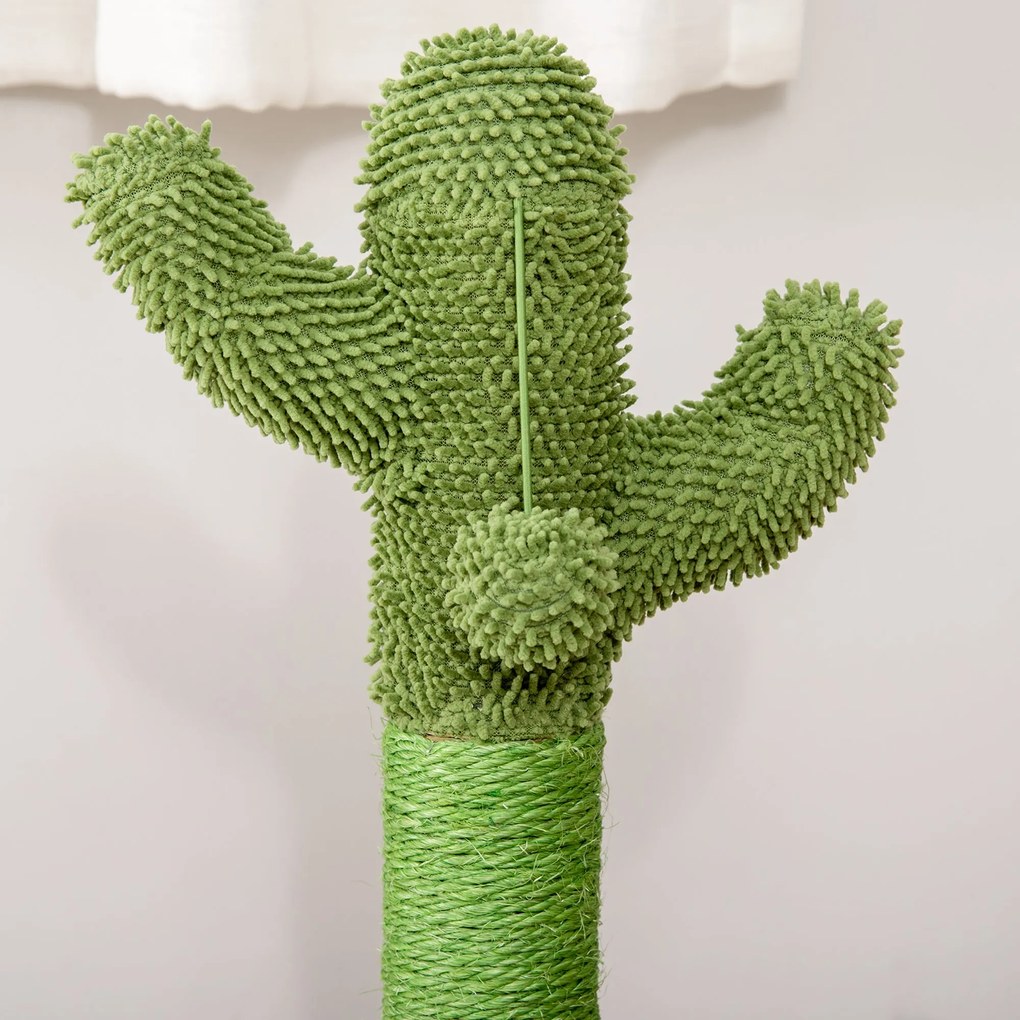 PawHut Poste Arranhador para Gatos em Forma de Cactus Pequena Árvore A