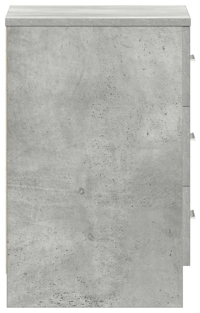 Mesa de cabeceira derivados de madeira cinzento cimento