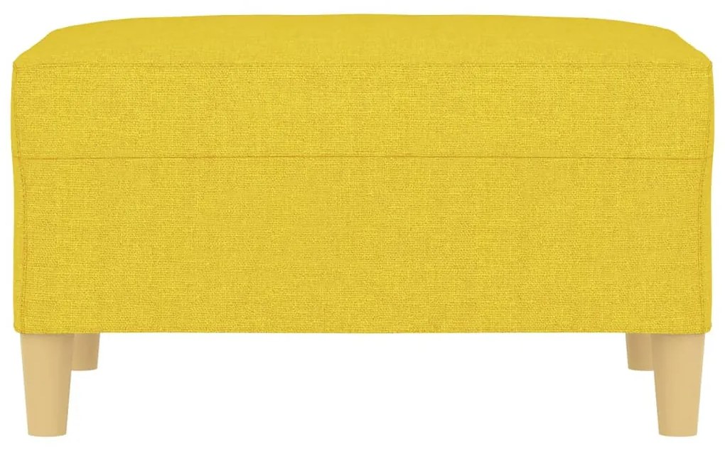 Apoio de pés 70x55x41 cm tecido amarelo-claro