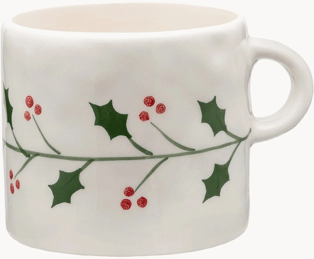 Caneca de Natal XL pintada à mão Holly