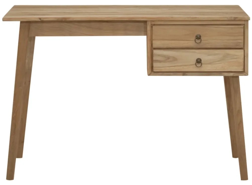 Secretária com 2 gavetas 110x52x75 cm madeira de teca maciça