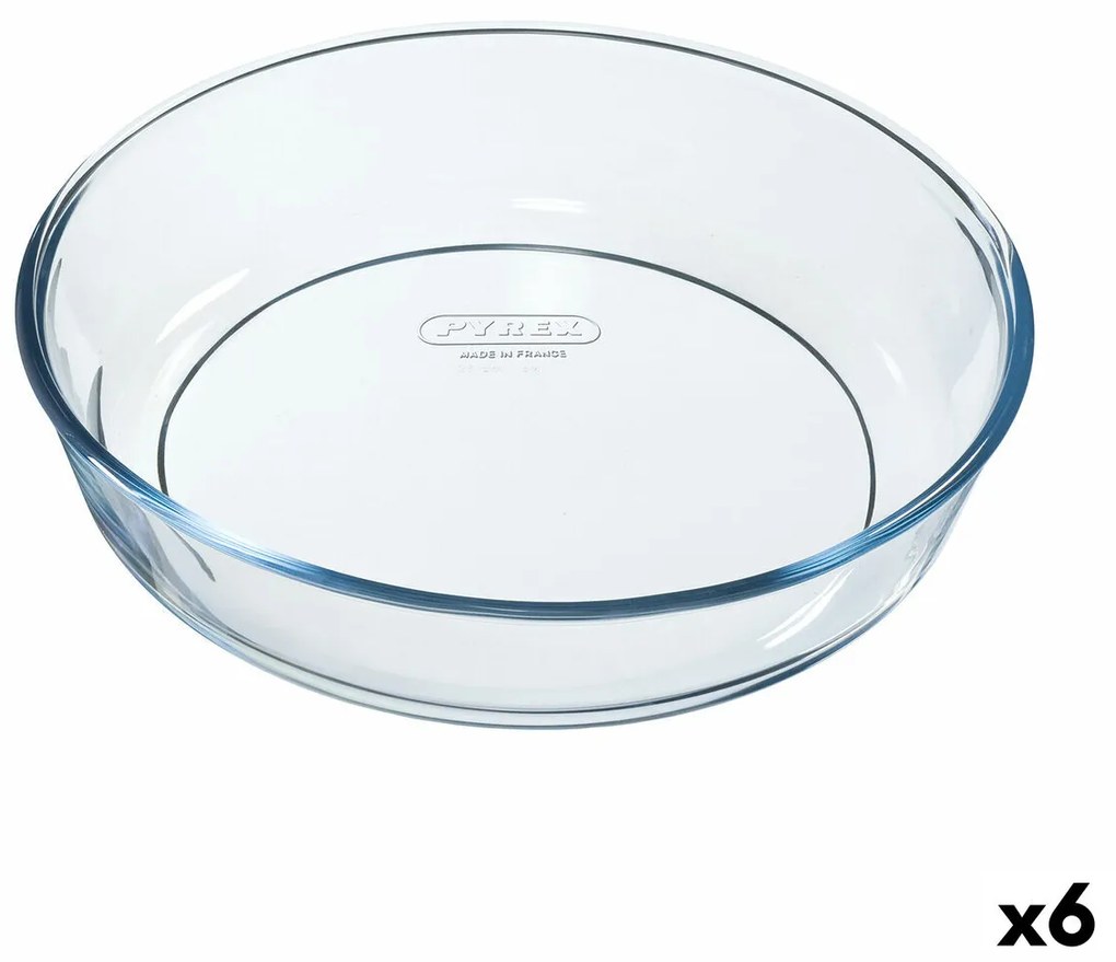 Molde para o Forno Pyrex Classic Redondo Transparente 26 X 26 X 6 cm (6 Unidades)