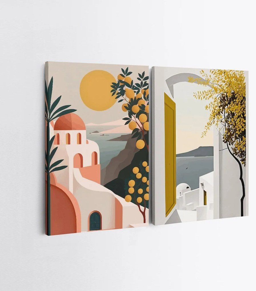 Quadro Decorativo 2KNV4328 – Multicolor – 50 x 70 cm (2 Peças)