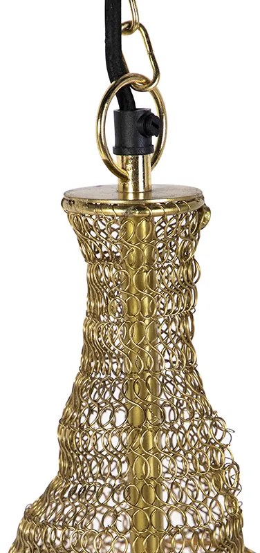 Candeeiro de suspensão oriental dourado 30 cm - Nidum Oriental