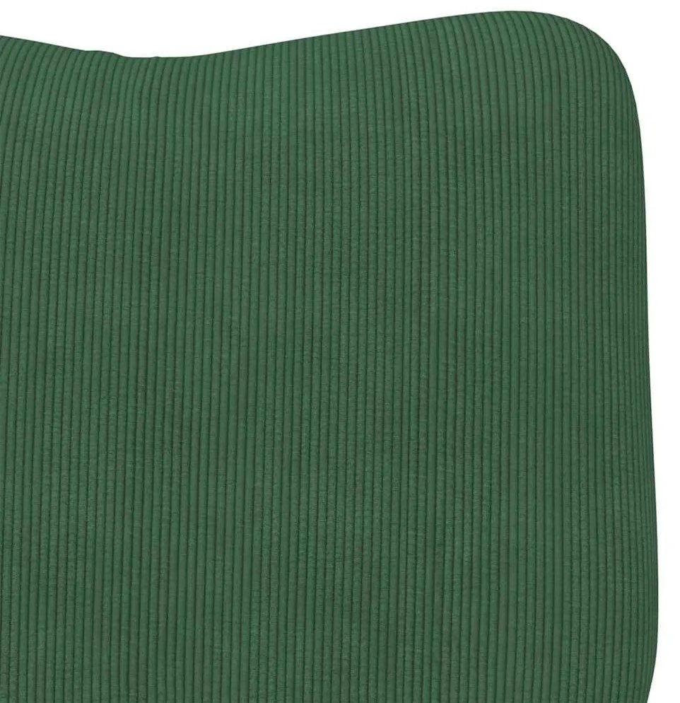 Poltrona Relaxante vidaXL Verde Selva em Tecido Veludo