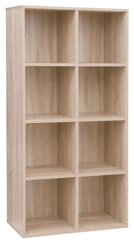 Estante com 8 cubos para livros e objetos decorativos | VASAGLE | 129,5 x 65,5 x 30 cm | natural | LBC24NL.