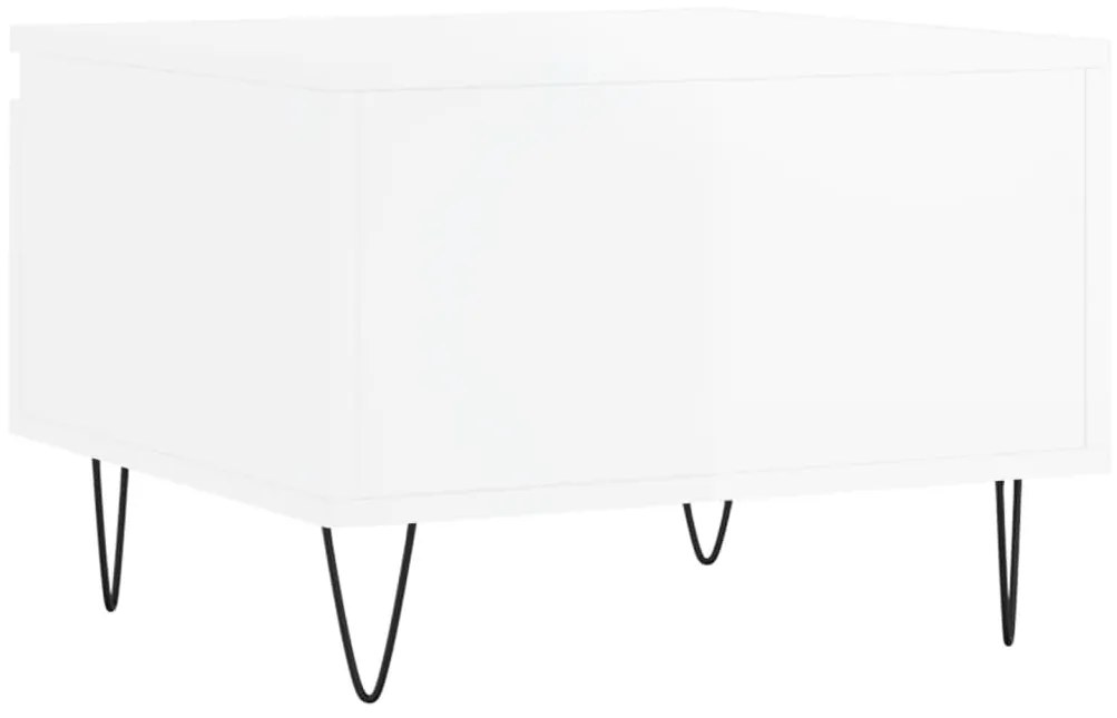 Mesa de centro 50x46x35 cm derivados madeira branco brilhante