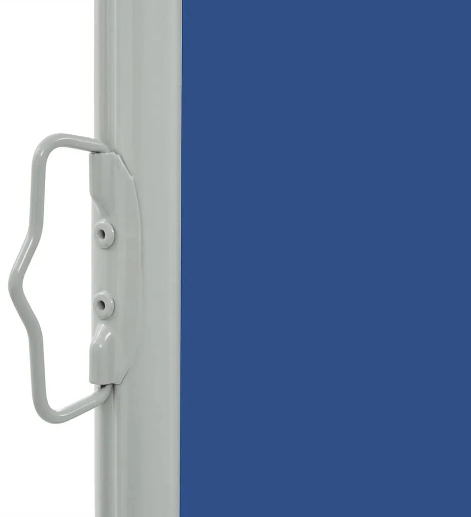 Toldo lateral retrátil para pátio 80x300 cm azul