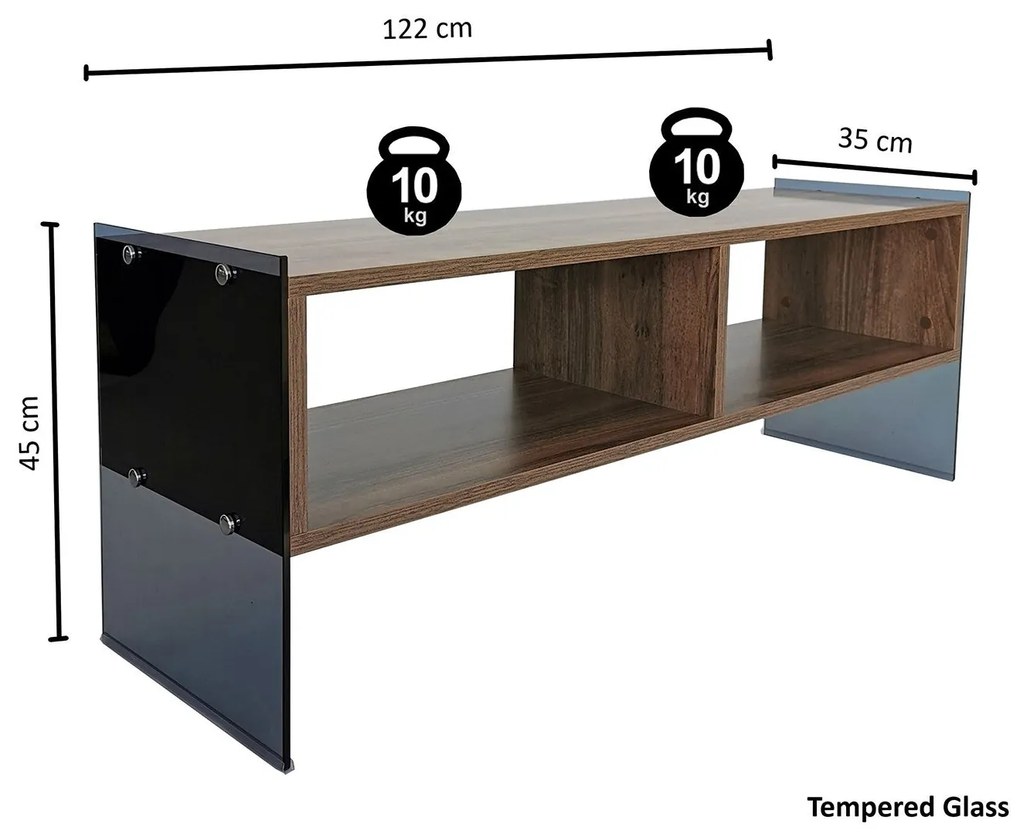 Móvel TV TV405 – Nogueira – 120 cm x 45 cm x 35 cm