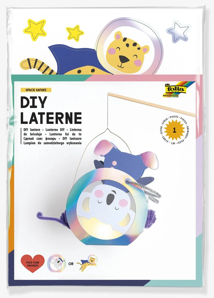 Lanterna DIY SPACE SAFARI folia prateado