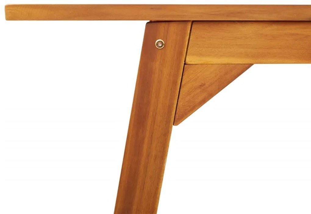 Mesa de jantar p/ jardim 110x56x75 cm madeira de acácia maciça