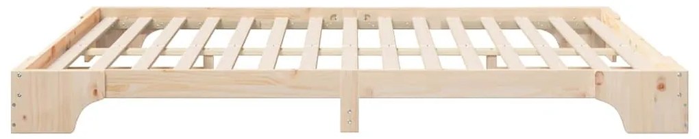 Estrutura de cama de chão Castanho 160 x 220 cm