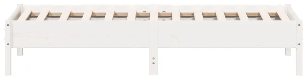 Cama sem colchão 90x190 cm madeira de pinho maciça branco
