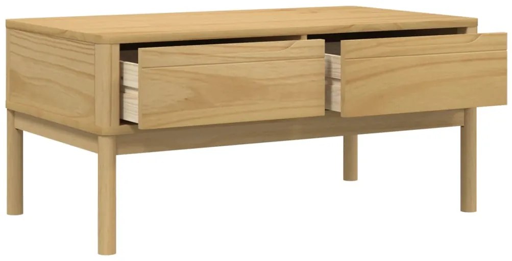 Mesa de centro FLORO 99x55,5x45 cm pinho maciço castanho mel