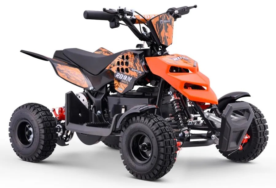 Mini Moto 4 elétrica para crianças Roan Raptor R4 500W Laranja