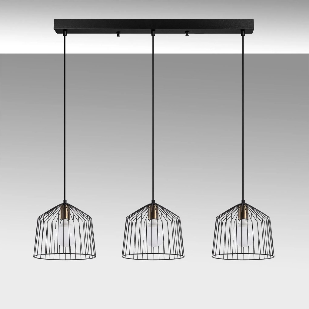 Candeeiro de Teto Cat – Preto Antigo – 96 x 26 x 121 cm