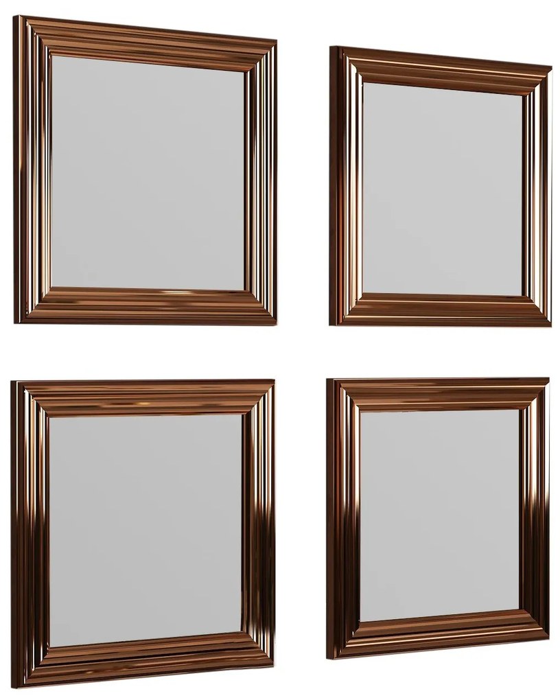 Conjunto de Espelhos Loza – Bronze – 40 cm x 40 cm x 3 cm