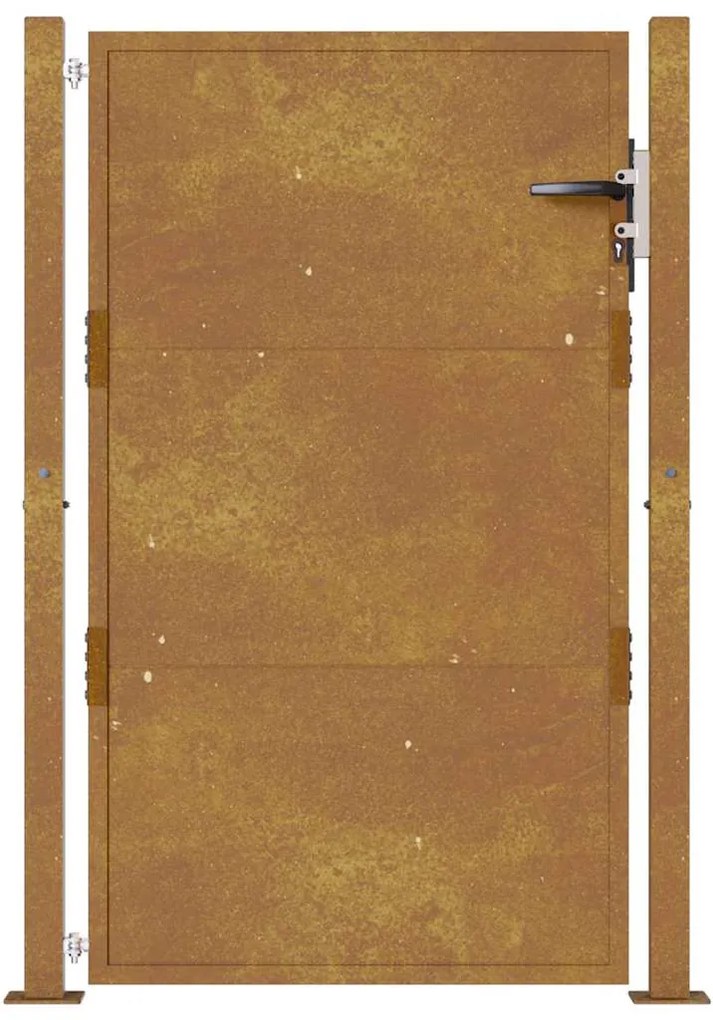 Portão de jardim 105x155 cm aço corten