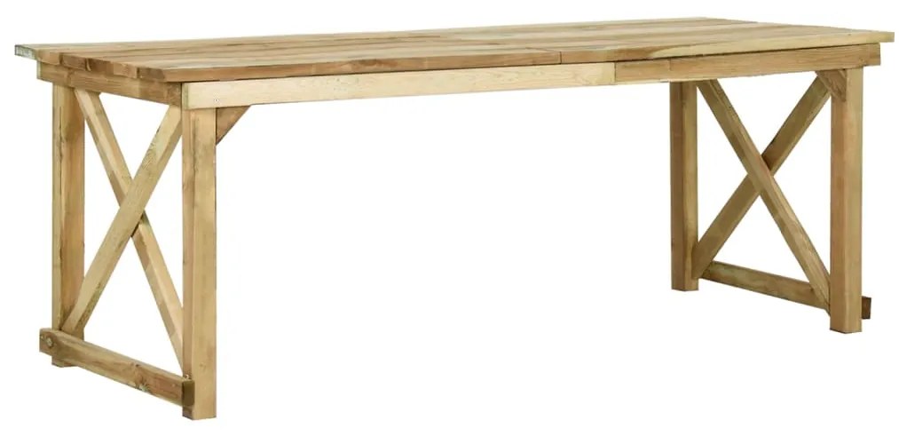 318415 vidaXL Mesa de jardim 200x79x75 cm madeira de pinho impregnada