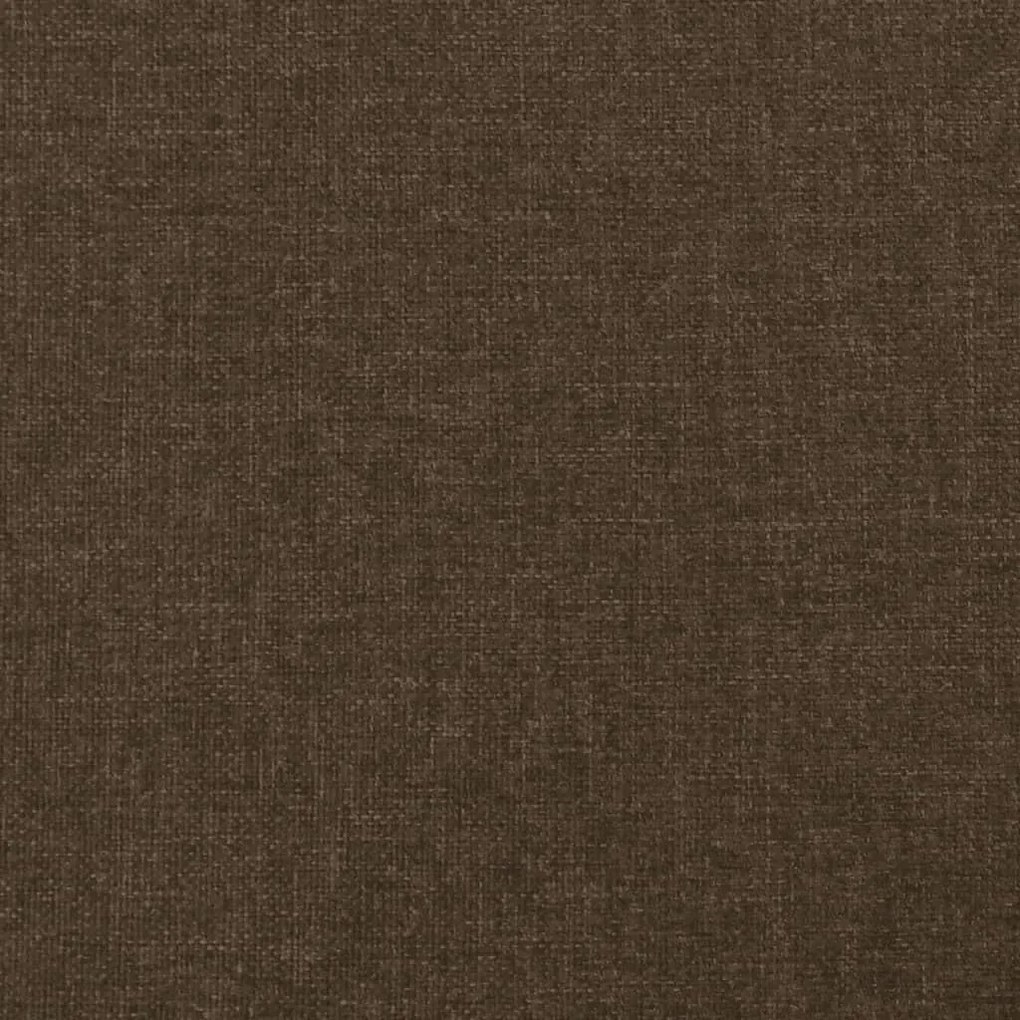 Estrutura de cama sem colchão 90x190 cm tecido castanho-escuro