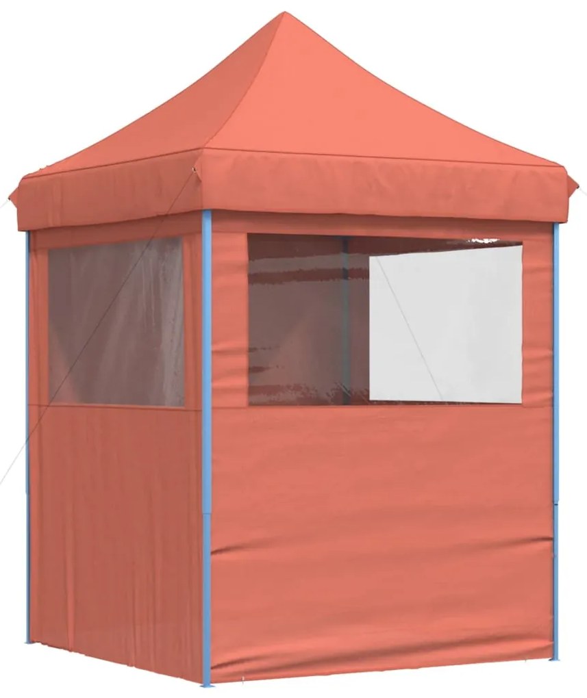 Tenda p/ festas pop-up dobrável 4 paredes laterais terracotta