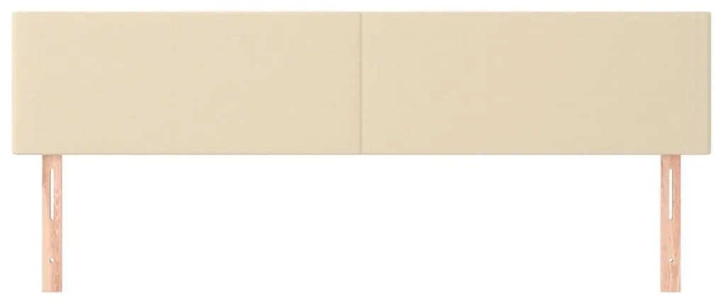 Cabeceira de cama 2 pcs tecido 100x5x78/88 cm creme