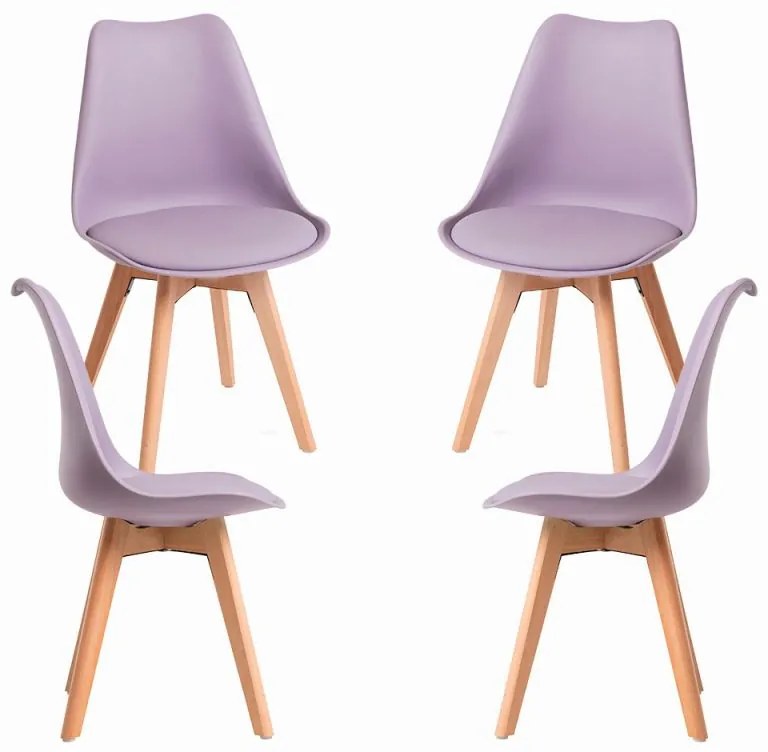 Pack 4 Cadeiras Synk Basic - Lavanda