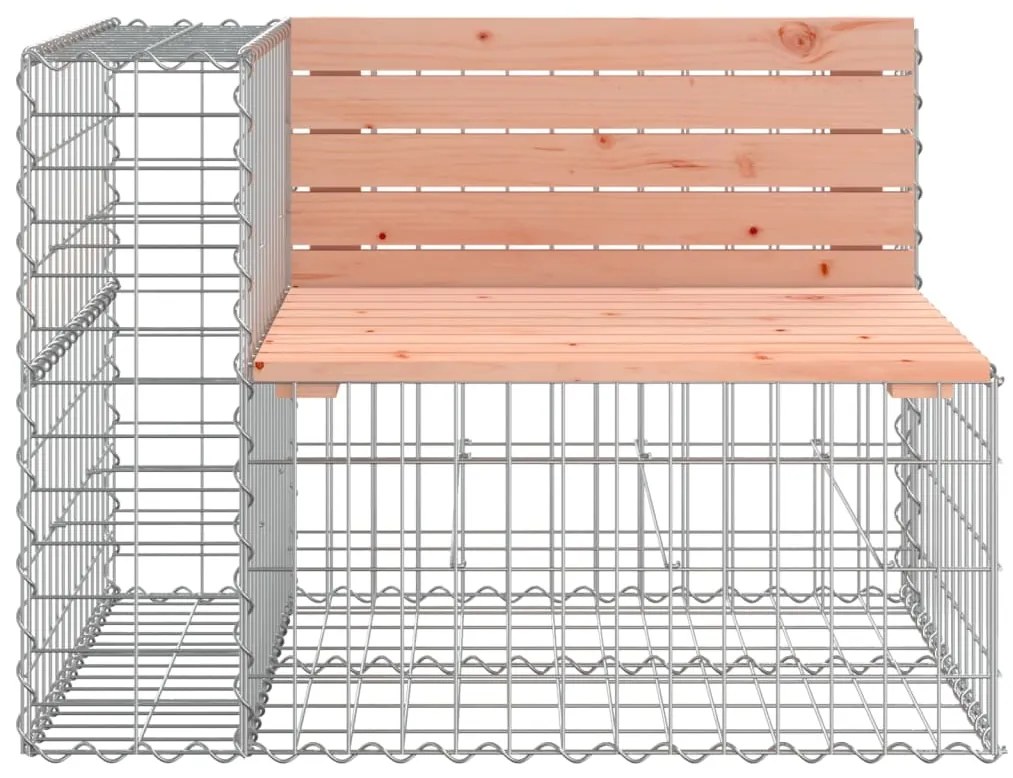 Banco jardim design gabião 92x71x65,5 cm madeira douglas maciça