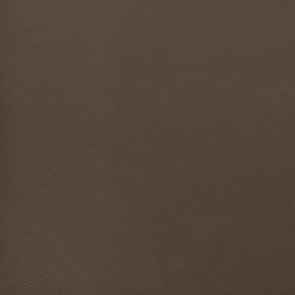 Cabeceira cama c/ abas couro artificial 103x23x78/88cm castanho