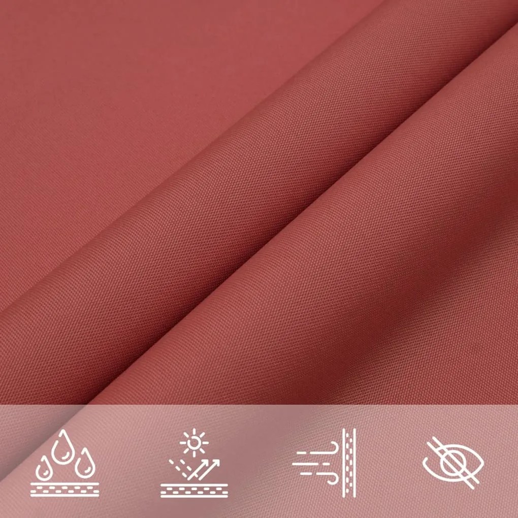 Para-sol vela tecido oxford triangular 2,5x2,5x3,5 m terracota