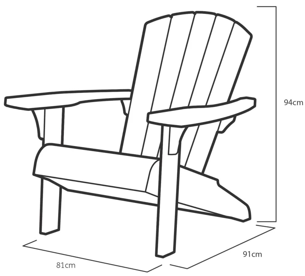 Keter Cadeira adirondack Troy grafite