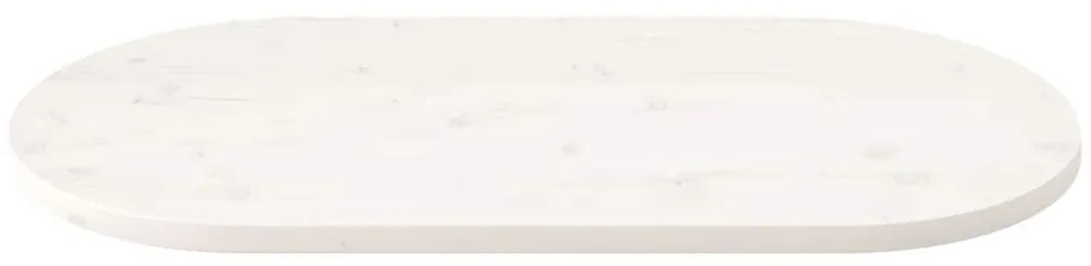 Tampo de mesa oval 110x55x2,5 cm pinho maciço branco