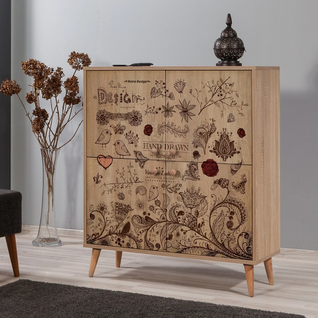 Armário Multiusos Multilux – Carvalho Sonoma – 95x111x36 cm