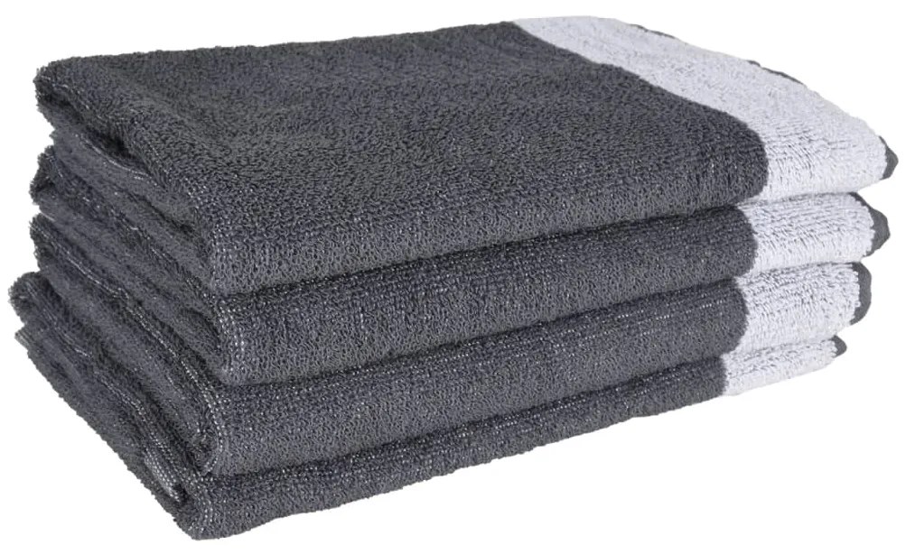 Conjunto de panos de cozinha 12 pcs algodão cinzento