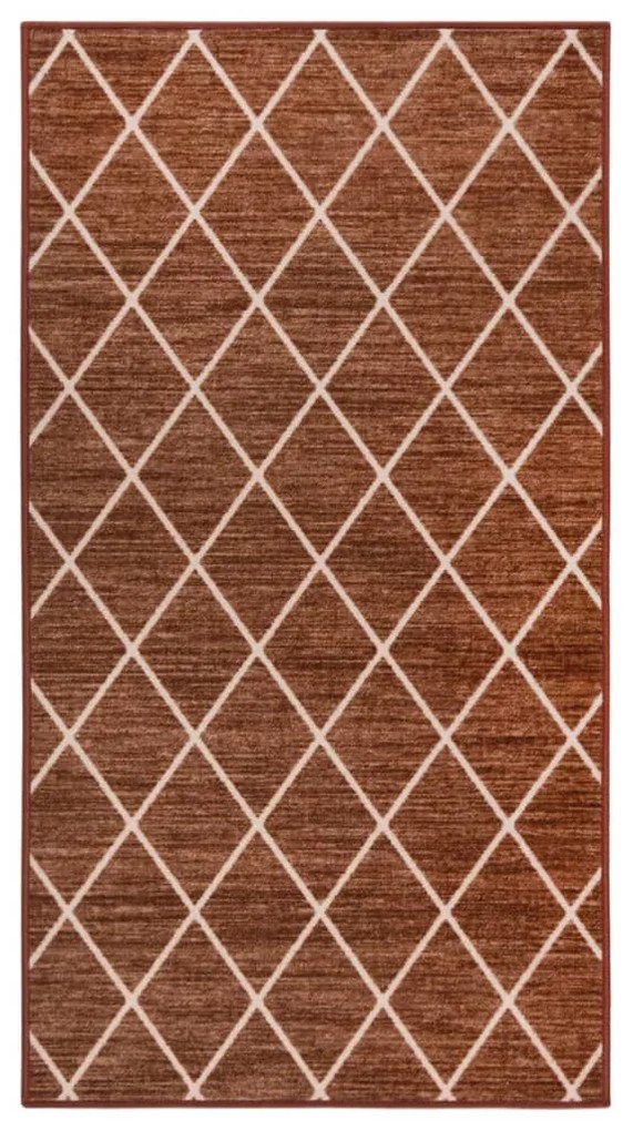 vidaXL Tapete/passadeira 80x200 cm castanho-escuro