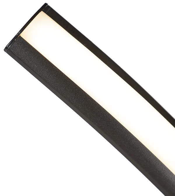 Candeeiro de pé design preto com LED e dimmer - Twisted Design,Moderno