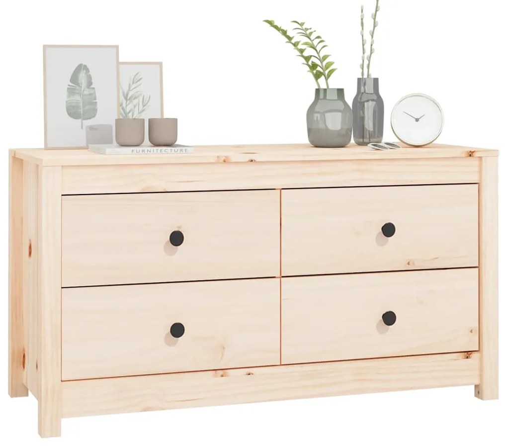 Armário de apoio 100x40x54 cm madeira de pinho maciça