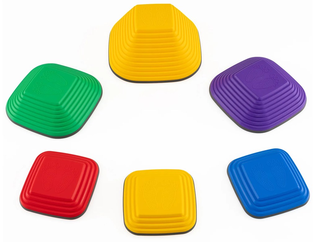 11 peças de blocos de equilíbrio para crianças com aro antiderrapante completo - multicolorido
