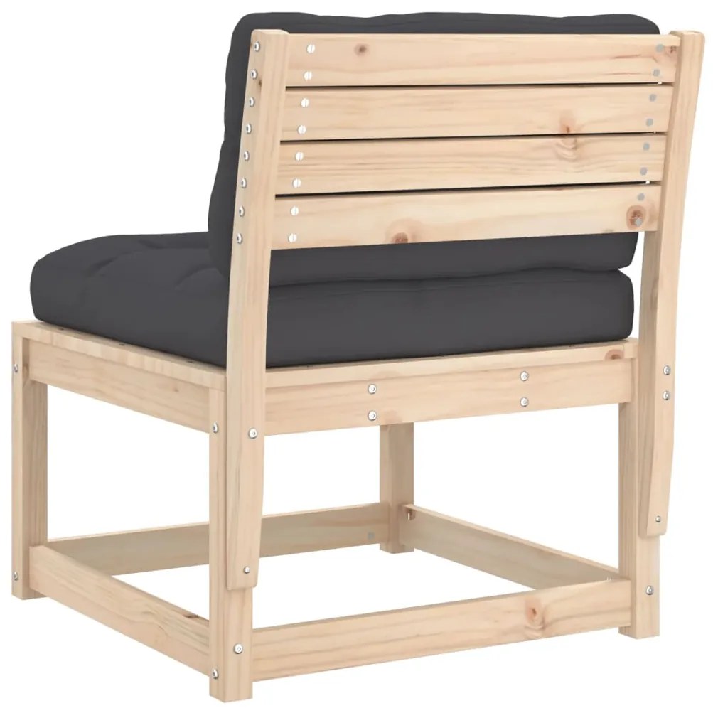 Sofás de jardim c/ almofadões 2 pcs pinho maciço