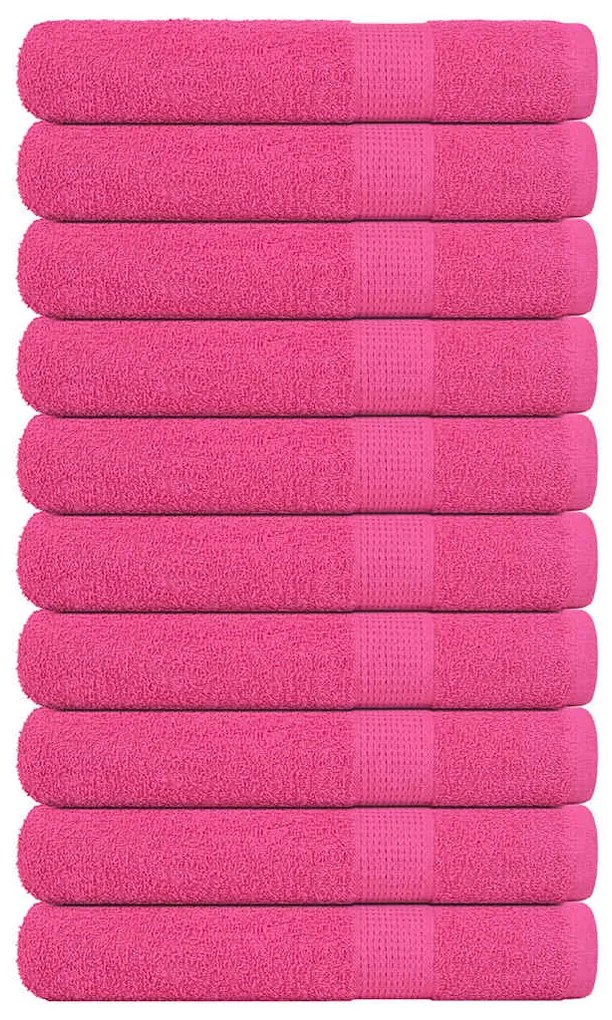 Toalhas de sauna 10 pcs 80x200 cm 360 gsm 100% algodão rosa