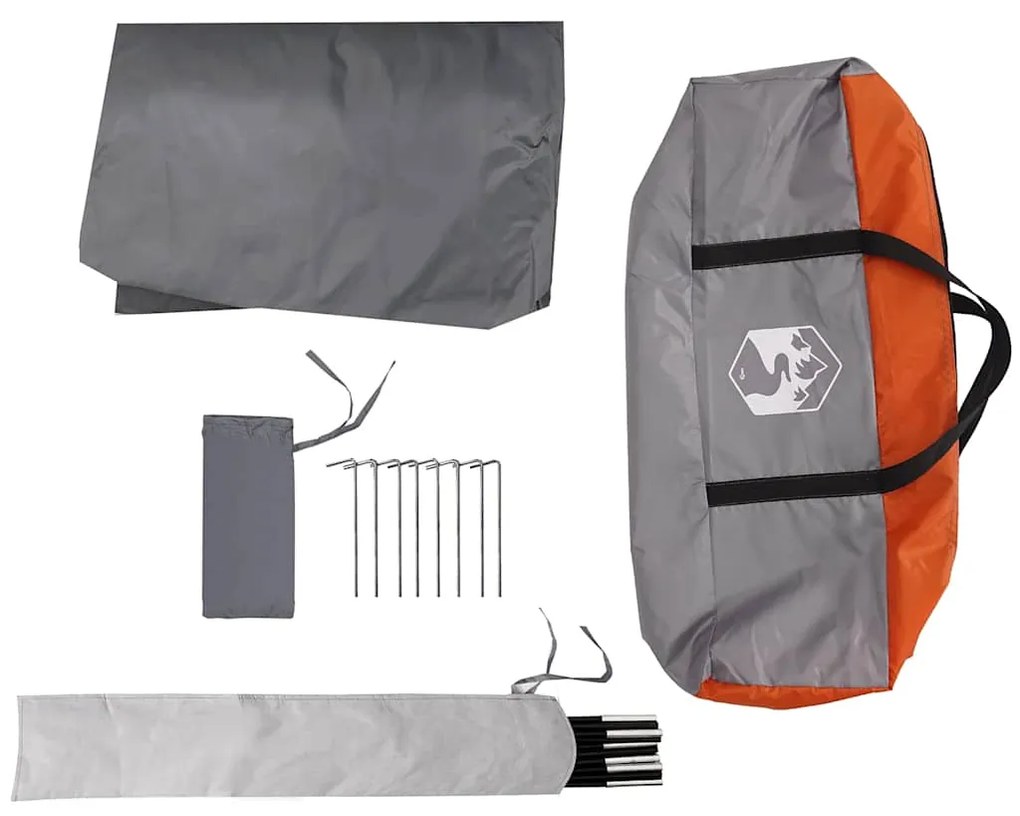 Lona de campismo 430x380x210 cm impermeável laranja
